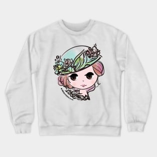 doll art, cute and kawaii illustration Crewneck Sweatshirt